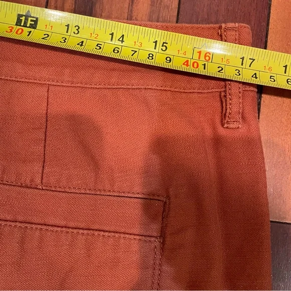 J. Crew Re-Imagined Pants Garment Dyed Foundry Chinos Women 12 Rust Sailor Boho - Picture 9 of 9